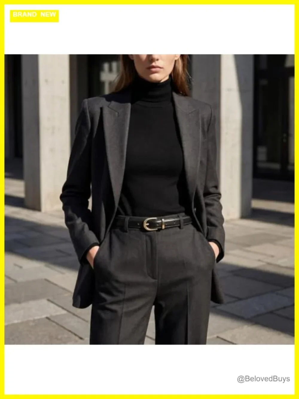 Women's Skinny Faux Leather Belt with Gold Buckle, Thin Waist Belt for Jeans